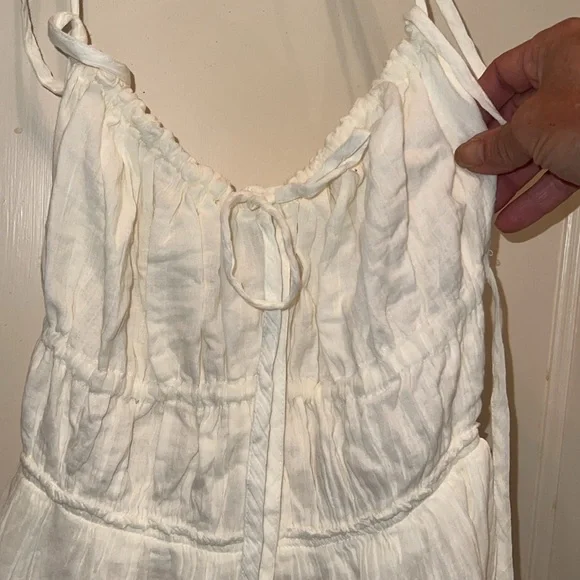 NWT Free People ivory sleeveless backless sundress midi boho Dress large - Picture 2 of 7